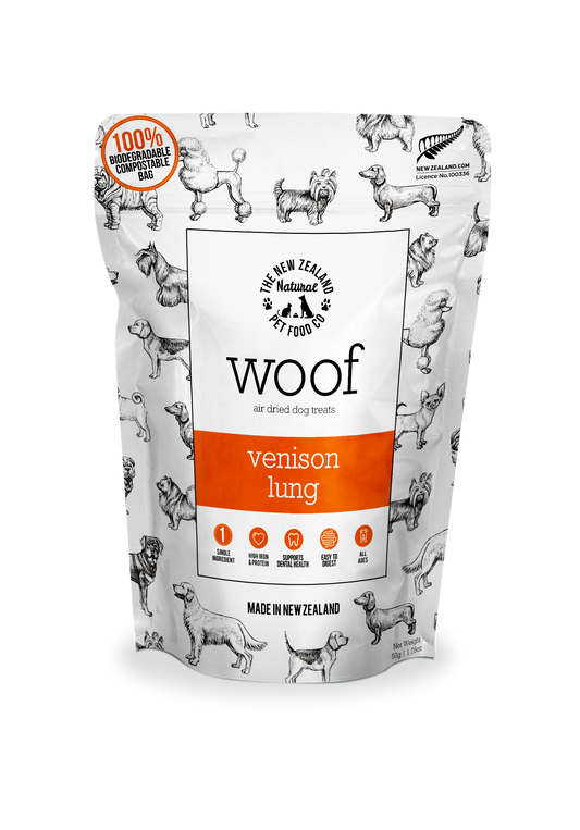 NZ Woof Venison Lung Treats 1.76oz