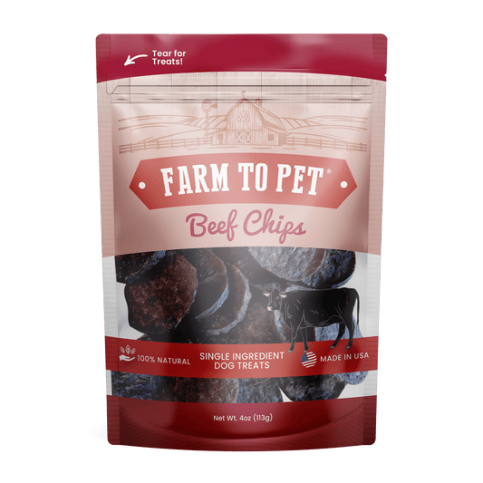 Farm To Pet Beef Chips Human-Grade Dog Treats – 2 sizes