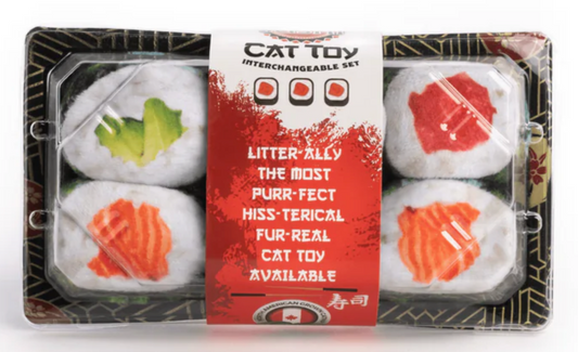 FabCat Sushi Tray w/ Six Sushi Rolls