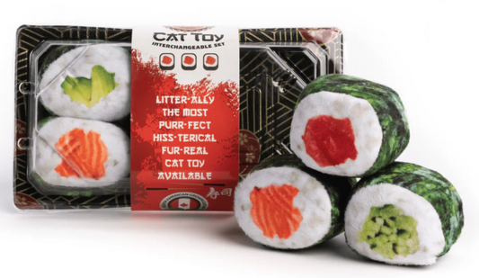 FabCat Sushi Tray w/ Six Sushi Rolls