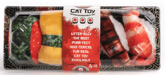 FabCat Sushi Tray w/ Five Sushi Rolls