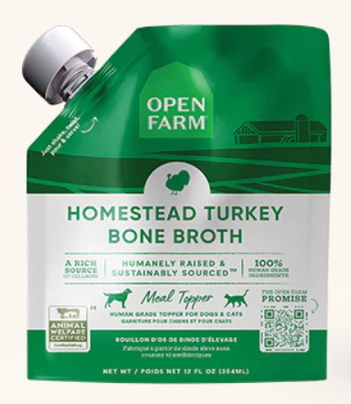 Open Farm Bone Broth- Turkey 12oz