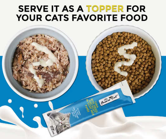 Fussie Cat Treat Puree Tuna w/ Small Anchovies Goat Milk