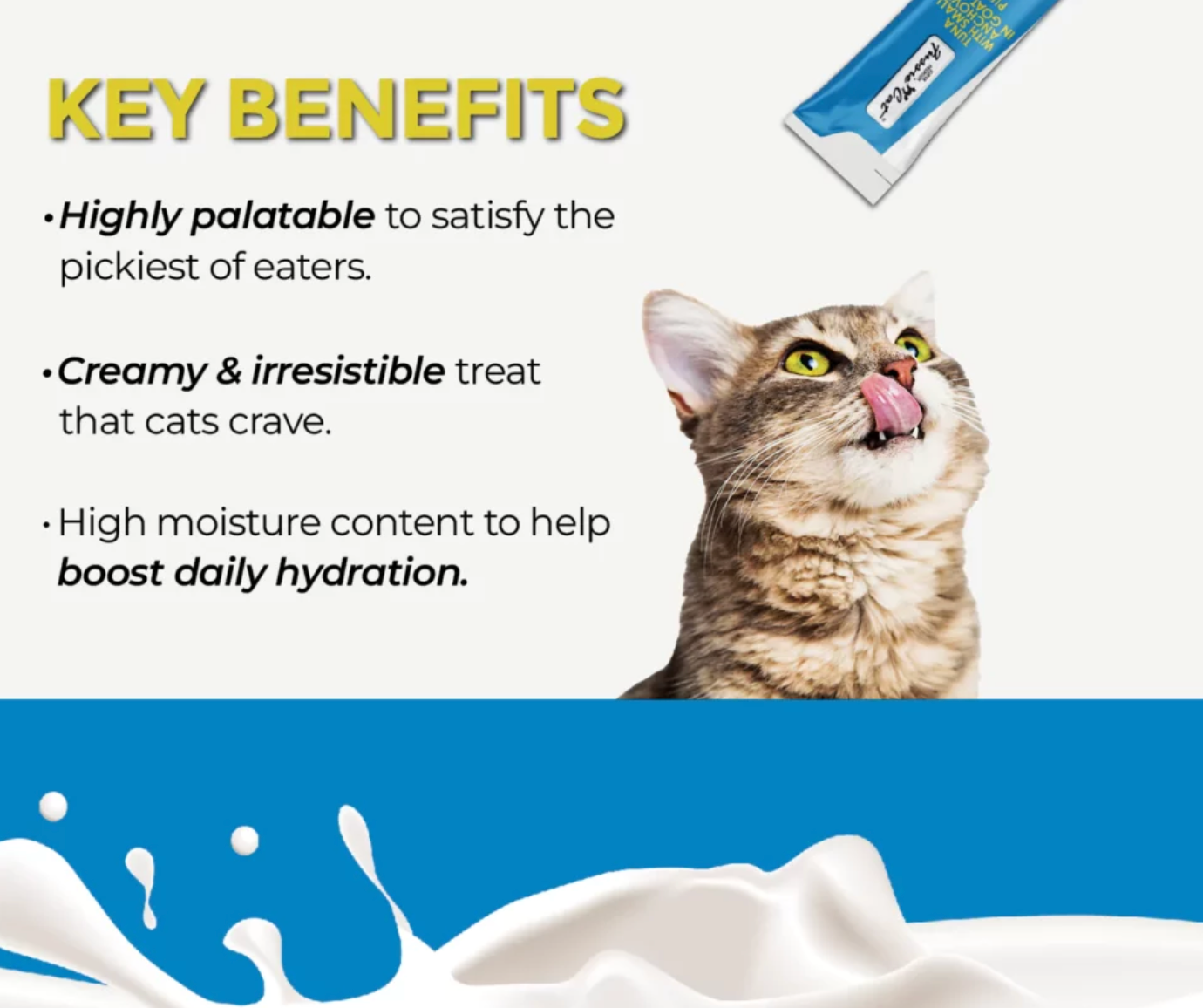 Fussie Cat Treat Puree Tuna w/ Small Anchovies Goat Milk