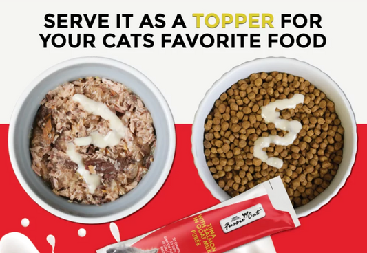Fussie Cat Treat Puree Tuna w/ Salmon Goat Milk