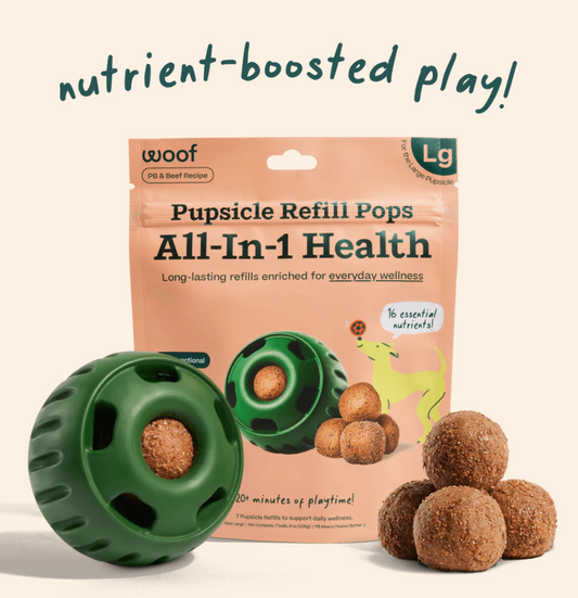 Woof Dog Treat All In One Wellness Pop Large 8oz