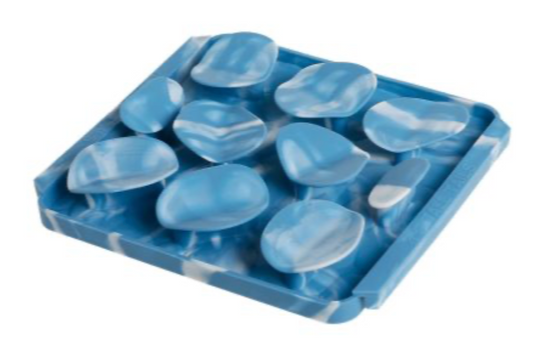 Tall Tails Dog Toy Forage Mat Silicone Rock Blue 8.5"