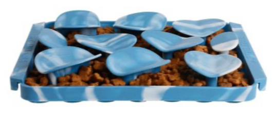 Tall Tails Dog Toy Forage Mat Silicone Rock Blue 8.5"