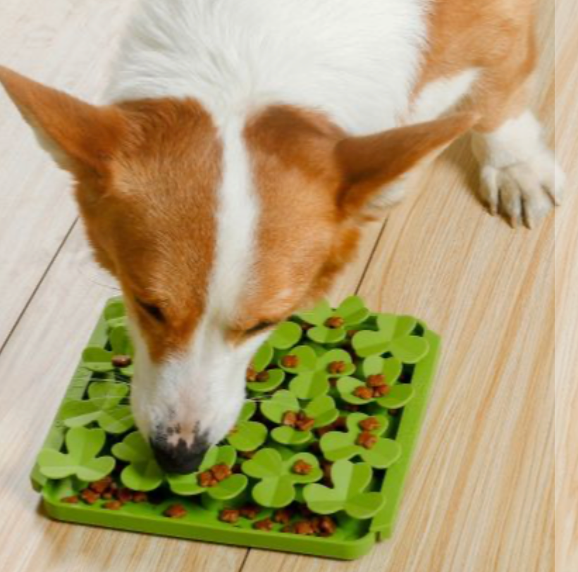 Tall Tails Dog Toy Forage Mat Silicone Clover Green 8.5"