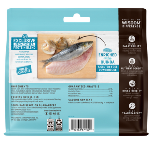 Earth Animal Dog Treat Air Dried Jerky Wisdom From The Sea 4 oz