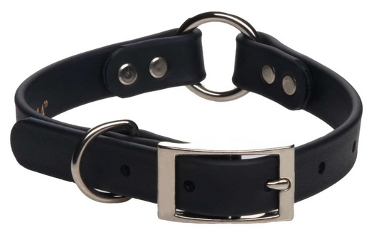 Mendota DuraSoft Imitation Leather Collar- Narrow Center Ring- 3/4" x 14
