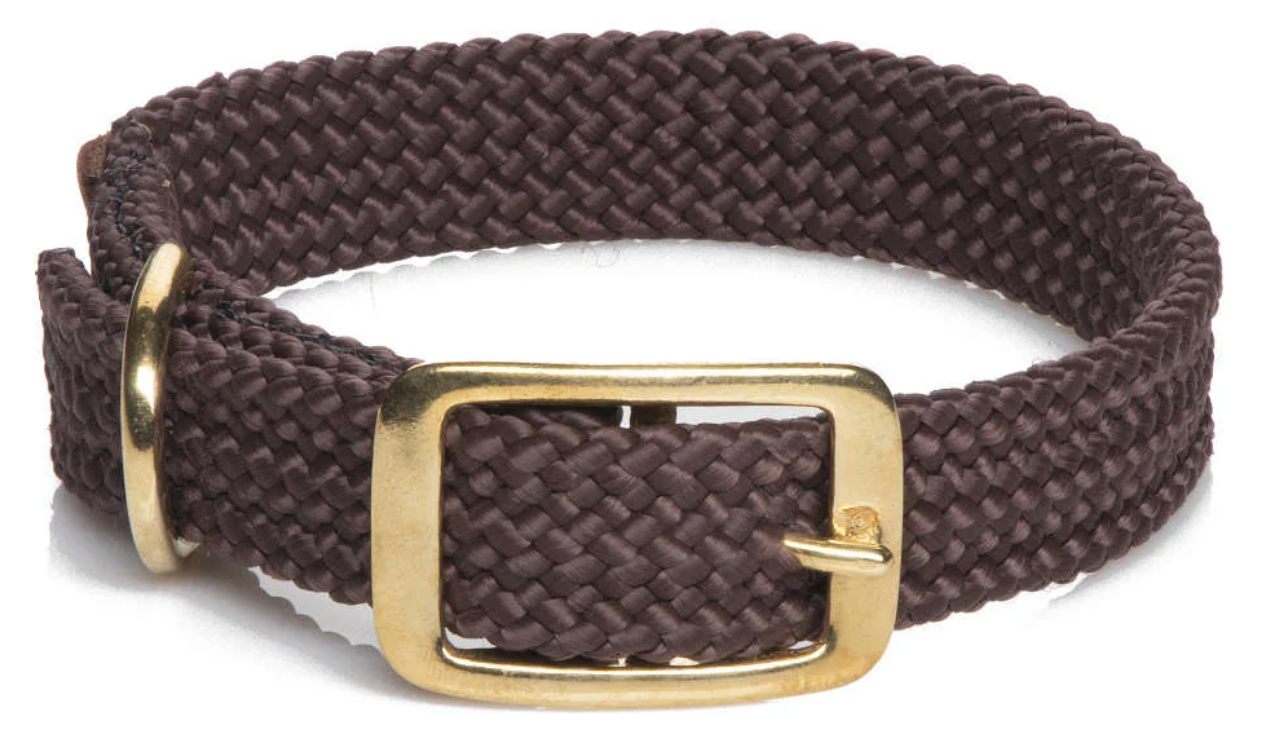 Mendota Dbl- Braid Collar- 1"w up to 21"