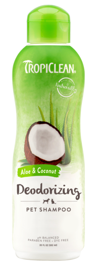 TropiClean Dog Grooming Shampoo Aloe & Coconut Deodorizing 20 oz