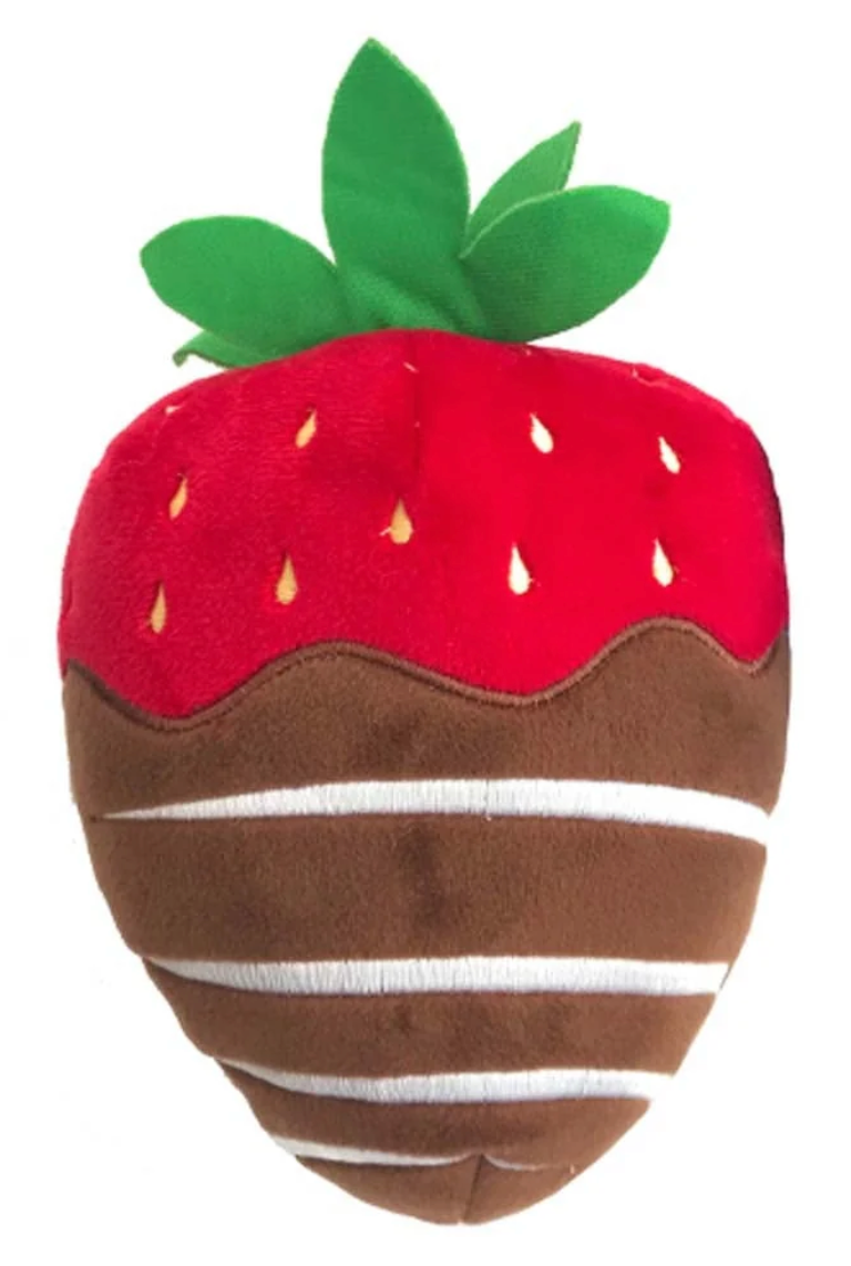 Huxley Kent Dog Toy Power Plush Chocolate Strawberry Large