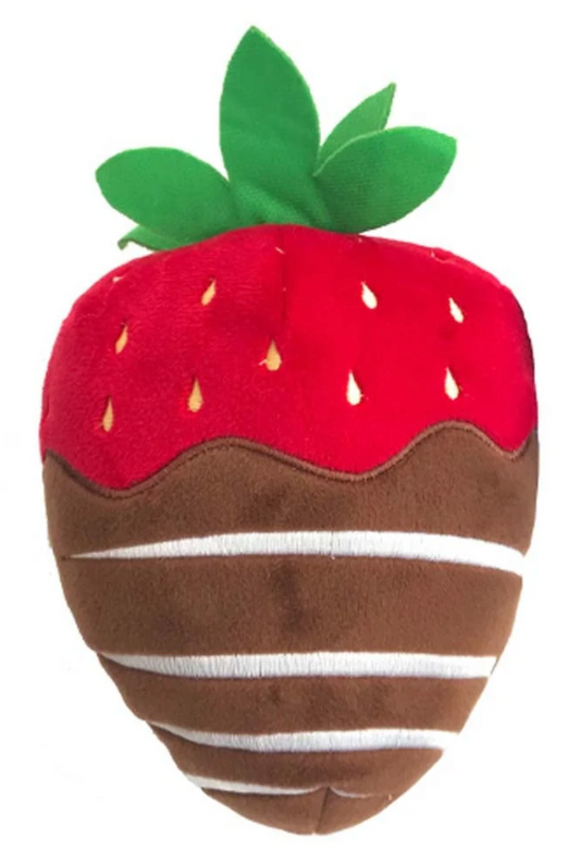 Huxley Kent Dog Toy Power Plush Chocolate Strawberry Large
