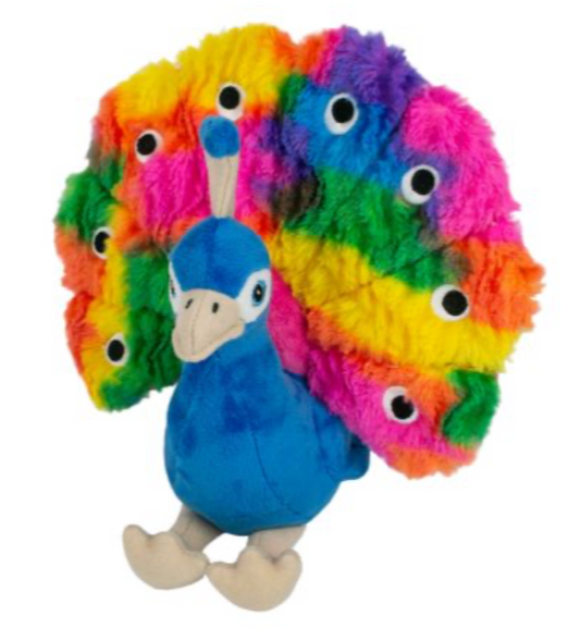 Tall Tails Dog Toy Plush Peacock 9"