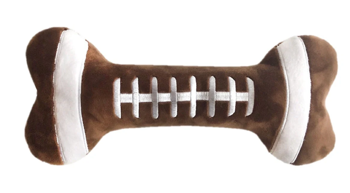 Huxley Kent Dog Toy Power Plush Football Bone Large