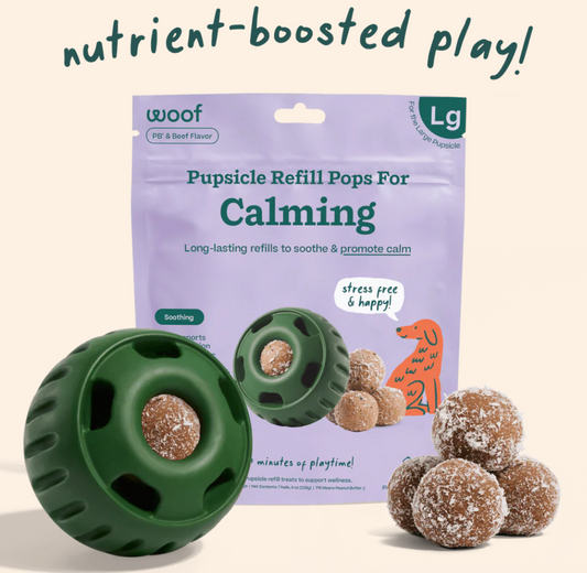 Woof Dog Treat Calming Wellness Refill Pops XLarge 12 oz