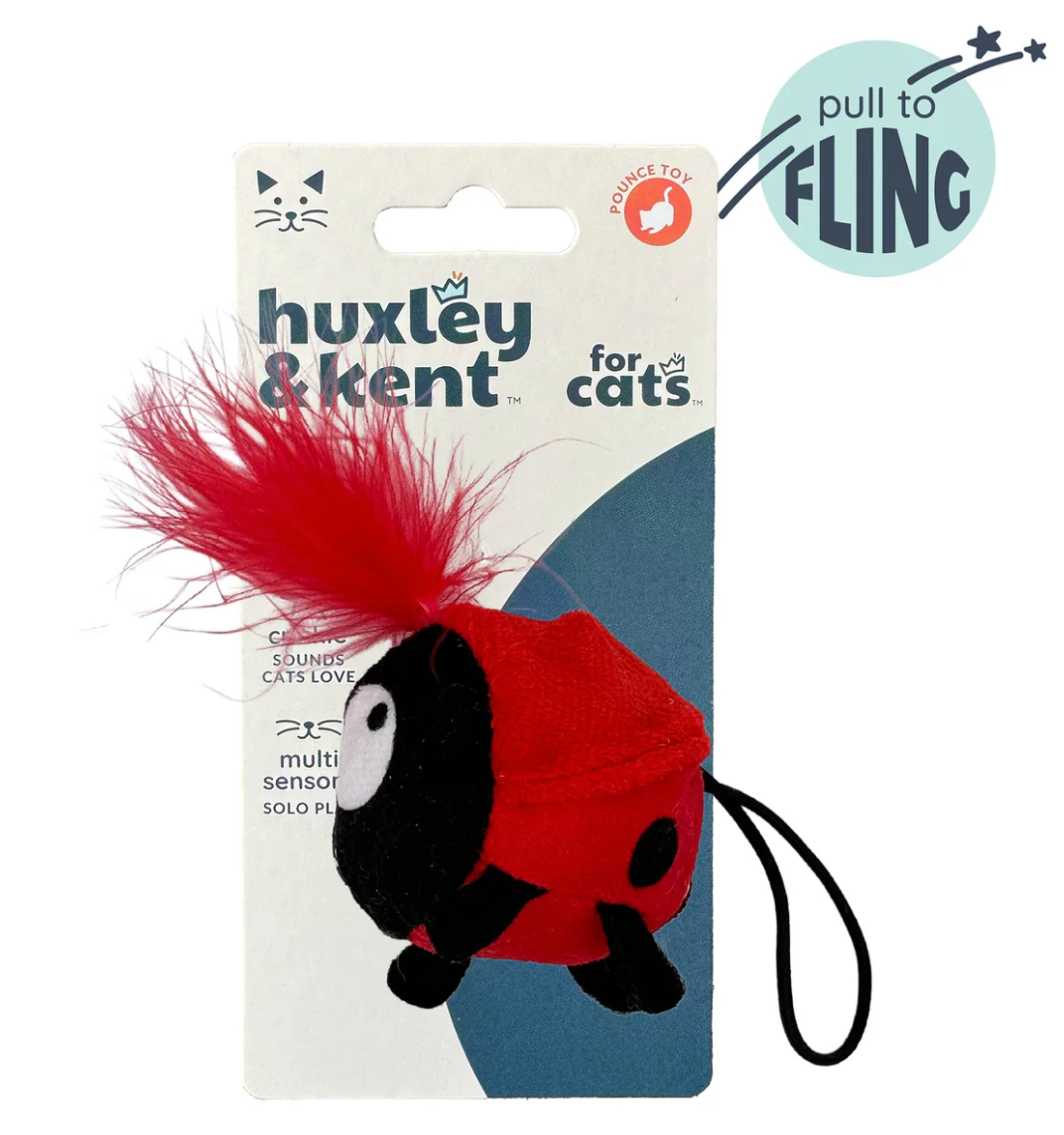 HUXLEY KENT CAT TOY FLINGER / LADYBUG