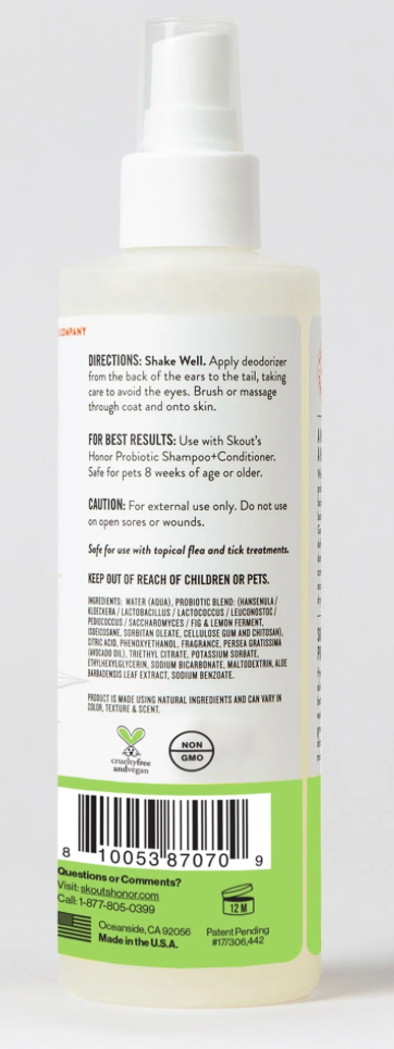 SK HONOR GROOMING PROBIOTIC / DEODORIZER 8 OZ COCONUT