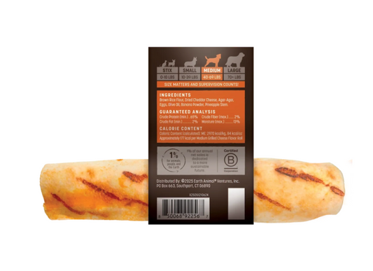 Earth Animal No Hide Chew - MEDIUM GRILLED CHEESE