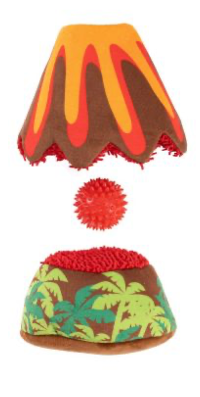 TERRITORY DOG TOY 3 IN 1 VOLCANO 6"
