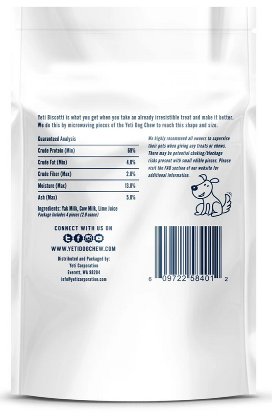 YETI DOG TREAT BISCOTTI