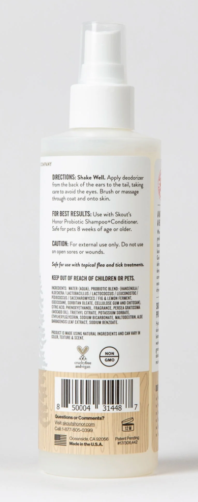 SK HONOR GROOMING PROBIOTIC / DEODORIZER 8 OZ DOG OF THE WOODS