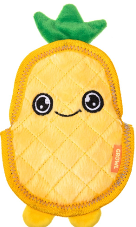 Growl Dog Toy Flip Floppz Pineapple Yellow