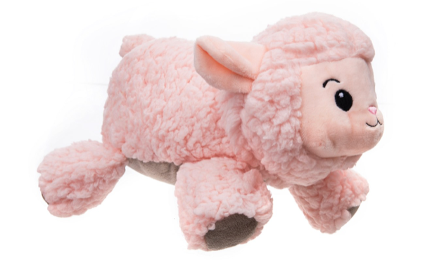 Growl Dog Toy Fuzzaroos Lamb Pink