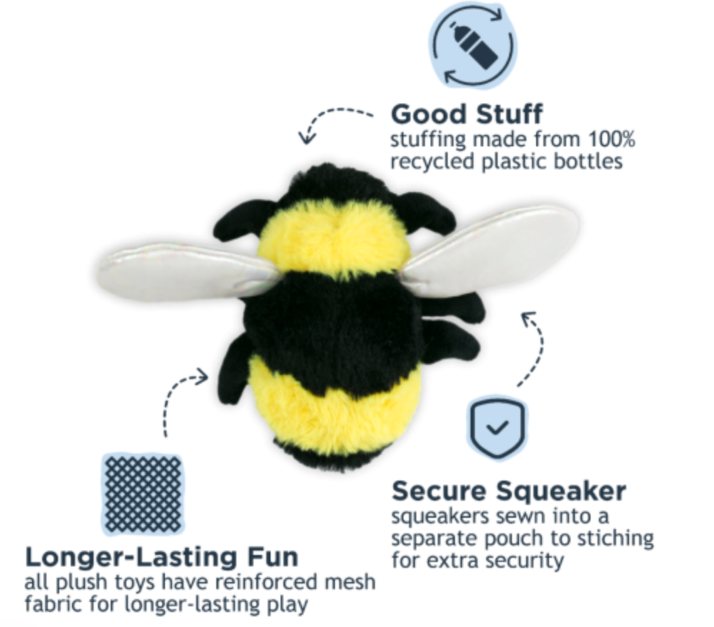 Tall Tails Dog Toy Plush Bee 5"