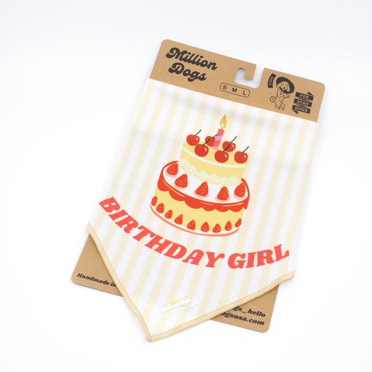 Million Dogs Cooling Dog Bandana - Birthday Girl