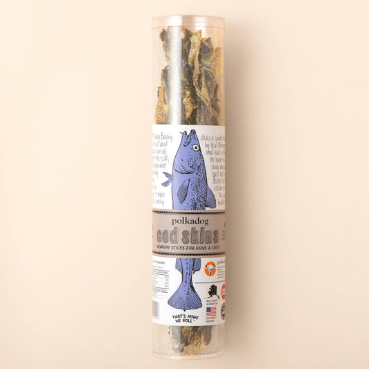 Polkadog Cod Skins - 4.7oz Tube - Dog & Cat Treats