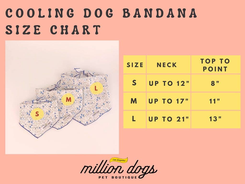 Million Dogs Cooling Dog Bandana - Lil' Baller