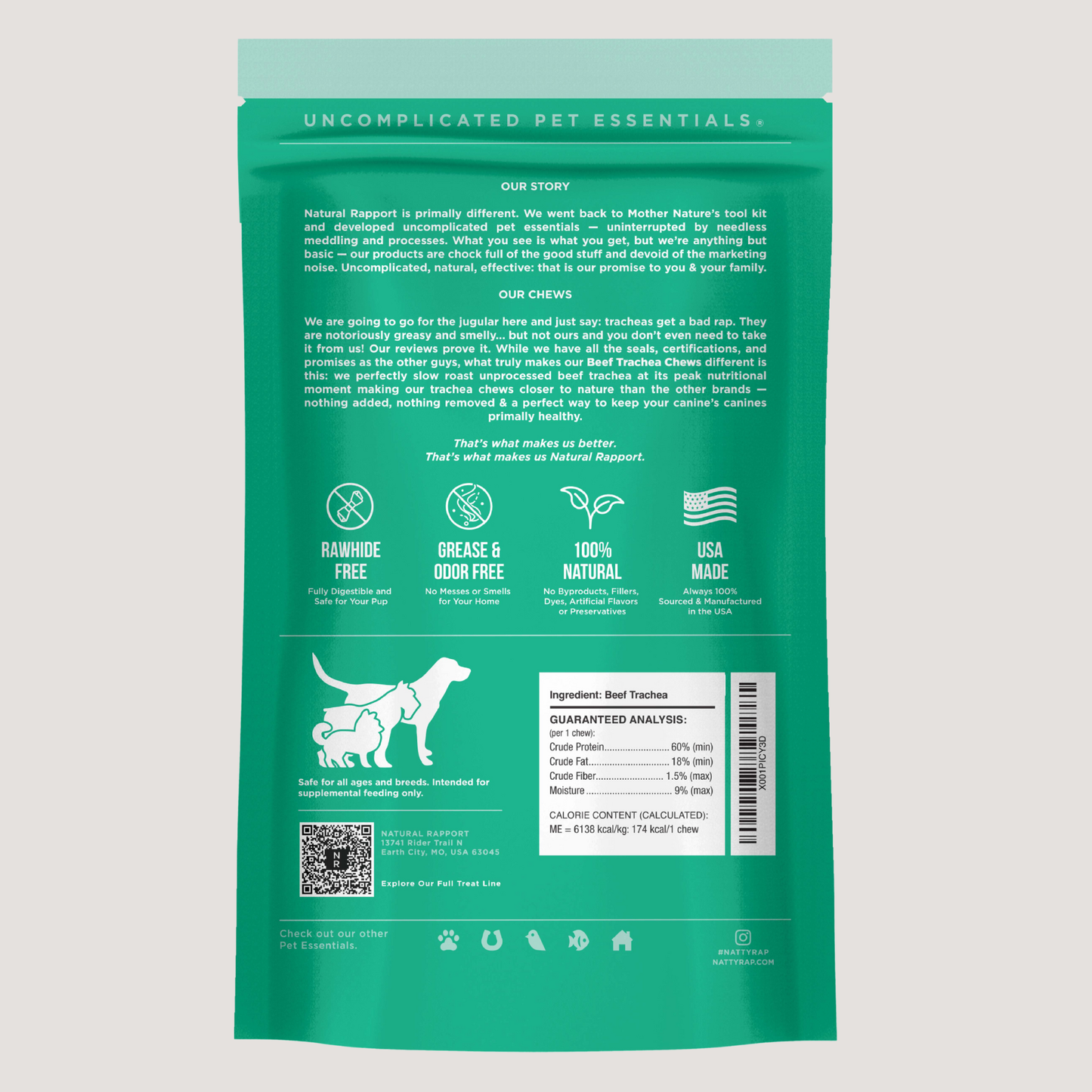 Natural Rapport The Only Beef Trachea Chews Dogs Need