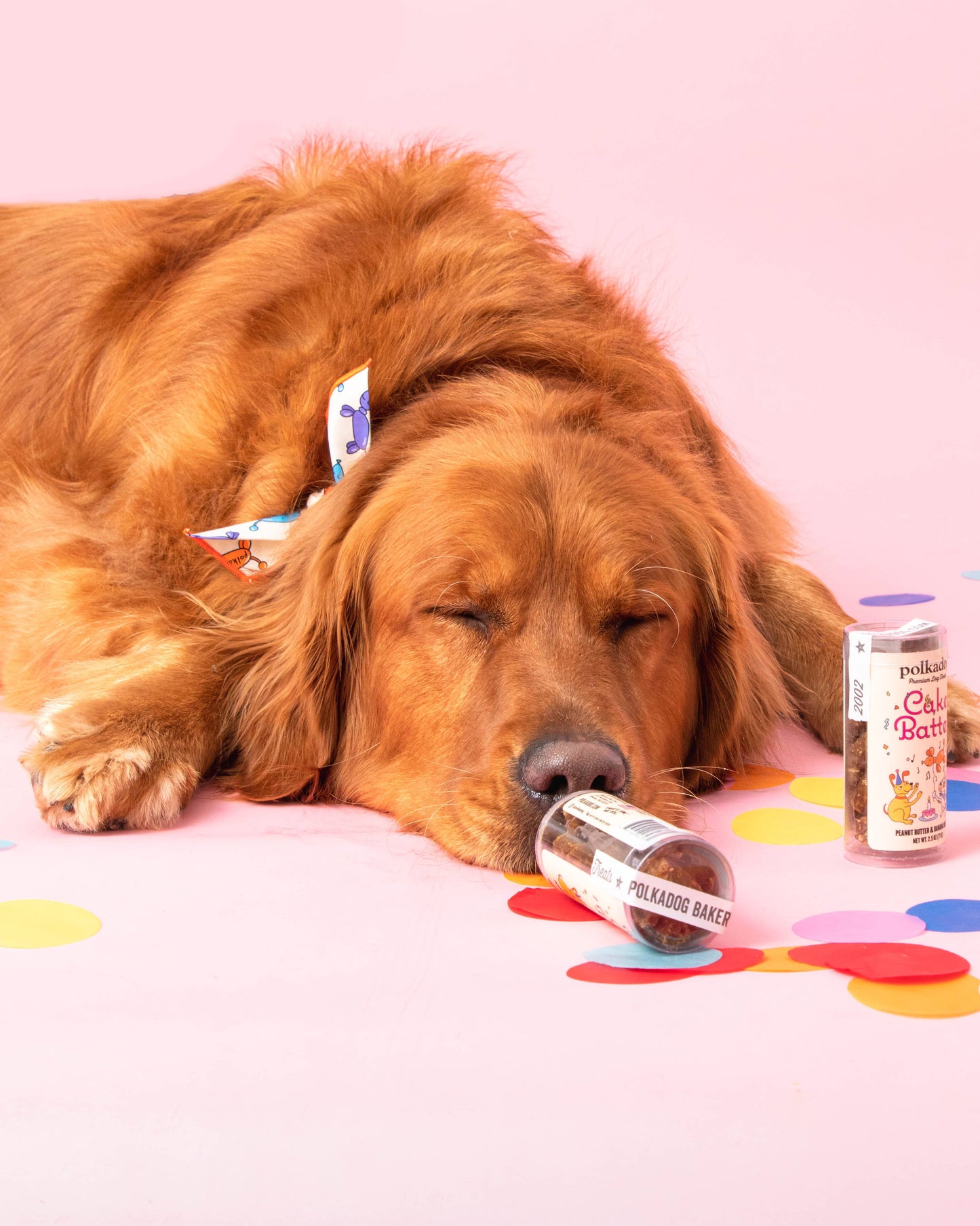 Polkadog Mini Tube: Cake Batter, Peanut Butter & Banana - 2.5oz