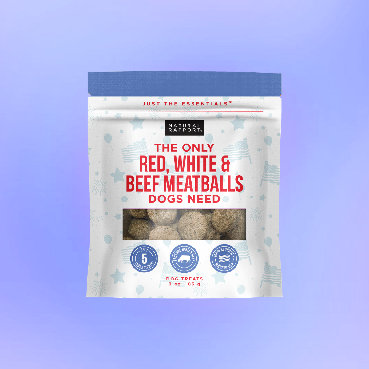 4th of July - The Only Red, White & Beef Meatballs Dogs Need
