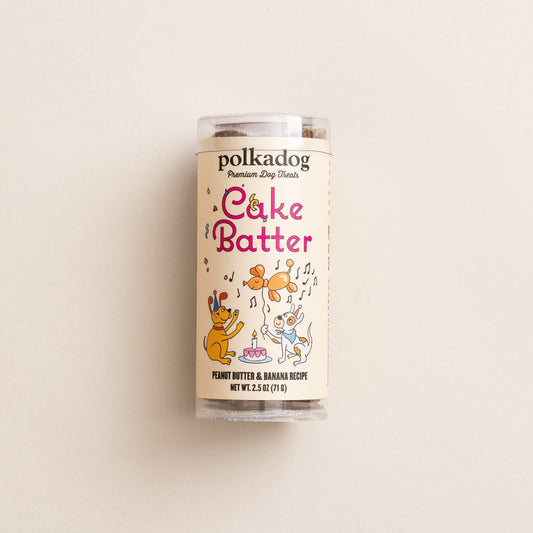 Polkadog Mini Tube: Cake Batter, Peanut Butter & Banana - 2.5oz
