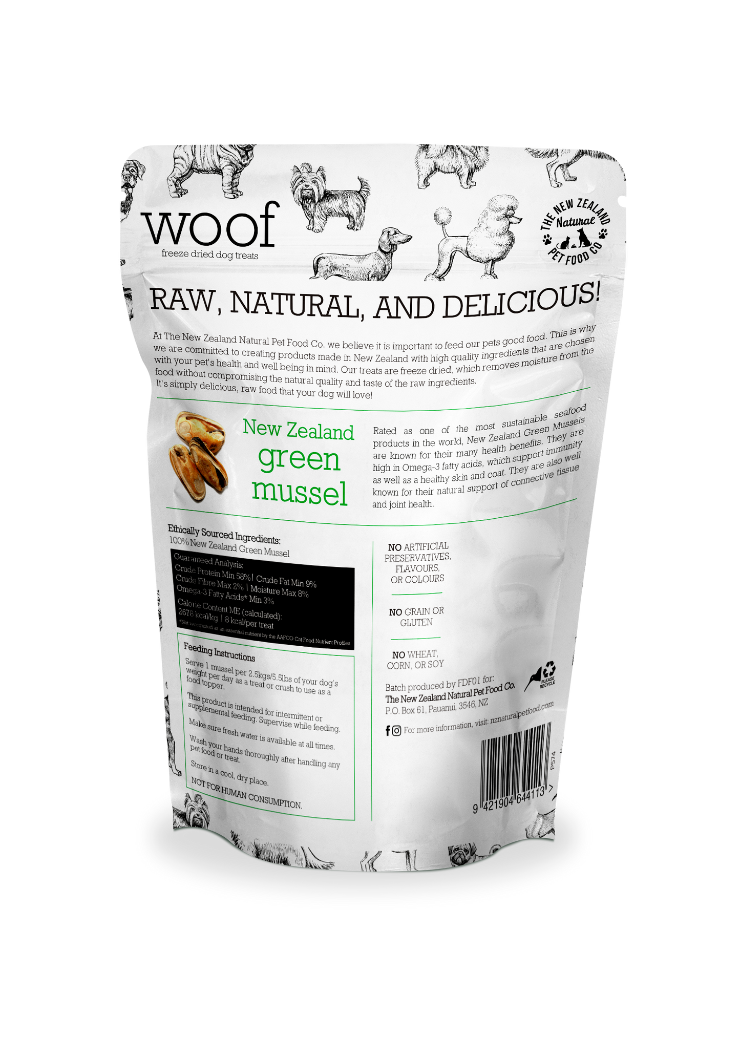 NZ Woof Green Mussel Treat 1.76oz