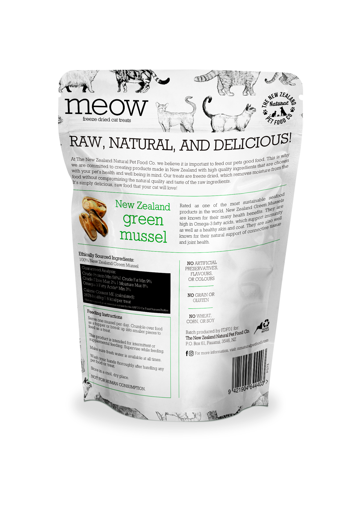 NZ Meow Green Mussel Treats 1.76oz
