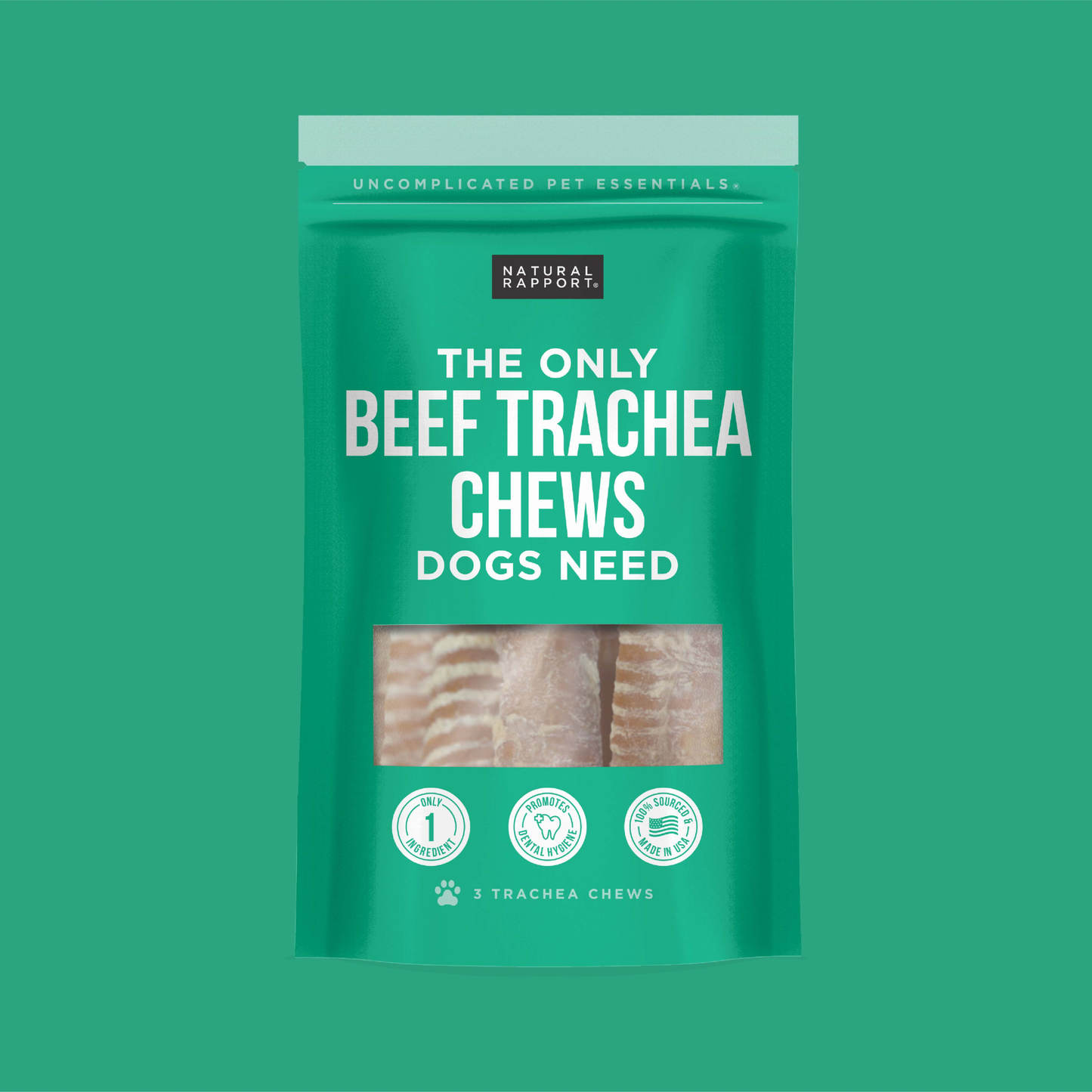 Natural Rapport The Only Beef Trachea Chews Dogs Need