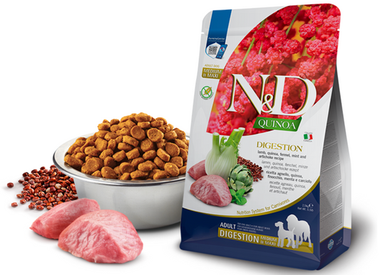 Farmina Dog Dry Quinoa Digestion Lamb (Med / Maxi) Dog Food 5.5