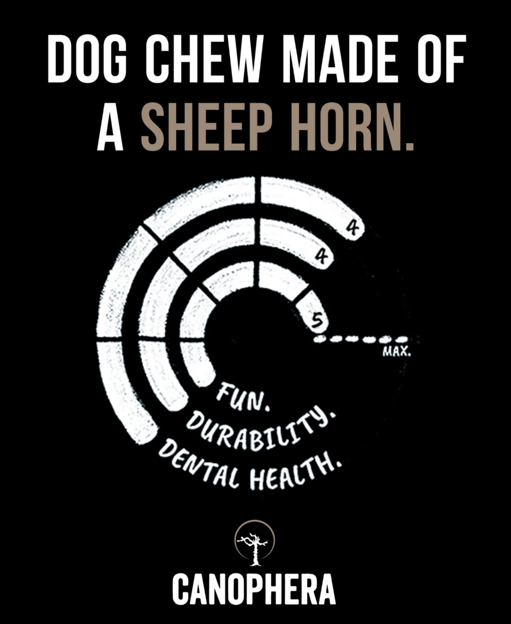 Canophera Dog Chew Sheep Horn- X Small