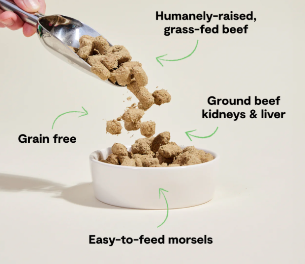 Open Farm Dog Food- Grass-Fed Beef Freeze Dried Raw Morsels 3.5 oz