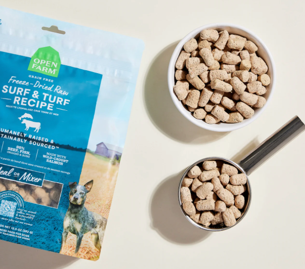 Open Farm Dog Food- Surf & Turf Freeze Dried Raw Morsels 3.5oz