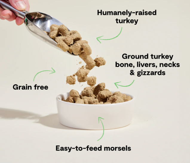 Open Farm Dog Food- Homestead Turkey Freeze Dried Raw Morsels 3.5oz