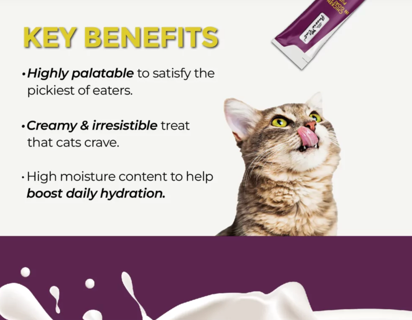 Fussie Cat Treat Puree Chicken Goat Milk