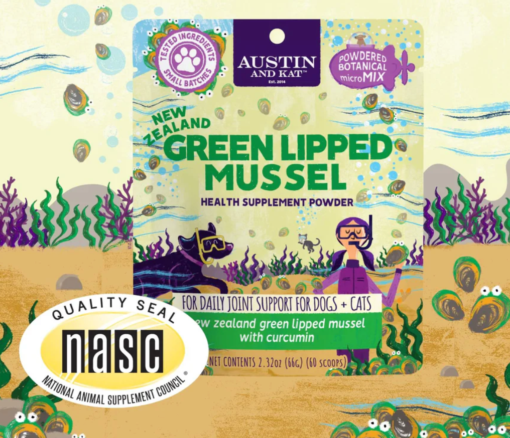 Austin & Kat Green Lipped Mussel Mobility  Dog Topper 66g