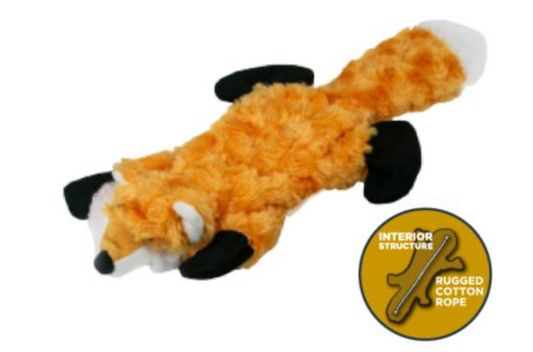 Tall Tails Dog Toy Plush Stuffless Fox 16"