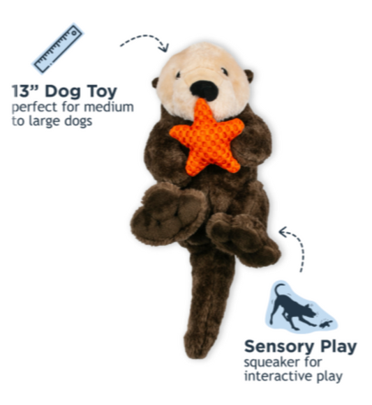 Tall Tails Dog Toy Rope Body Otter 13"